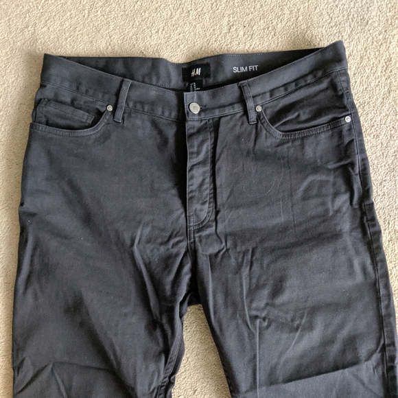 H&M Chino Slim Fit Pants, Dark Gray - Size 32/30 - Picture 1 of 8